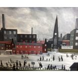 J Mercer (20th century)- 'Northern Industrial landscape' oil on panel, signed and dated (19)81,