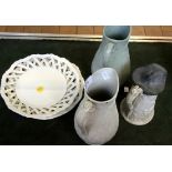 A mixed group of ceramic items to include two stoneware jugs,
