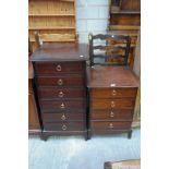 A Tall Stag chest of 6 drawers and a similar 4 drawer chest.