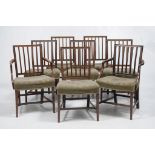 A set of eight 19th Century Sheraton style mahogany dining chairs
Each with fluted rectangular