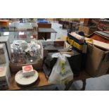 A Qty of kitchenalia, food warmer, food mixer, various jugs and bowls, etc.