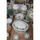 A French porcelaineous ivy leaf pattern saucepan and cover ,