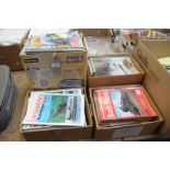 4 Boxes of railway magazines including Steam Railway, Locomotives and others.