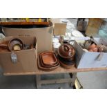 A Qty of stoneware kitchen wares , pots , trays and bowls.