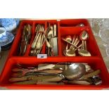 A mixed lot of assorted silver-plated flatware.