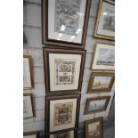 A Set of 4 framed coloured Royal Family comemorative prints