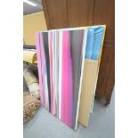 8 Assorted modern wall canvases.