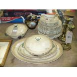 A Qty of Danish " Vibeaeg" tulip pattern dinnerwares including 2 circular tureens,