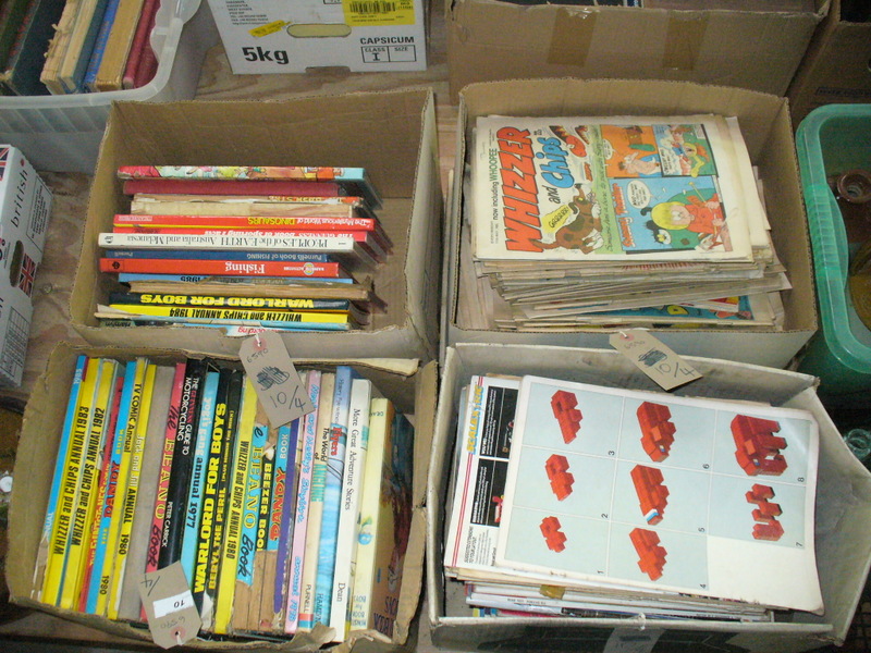 2 Boxes of children's annuals , circa 1980,