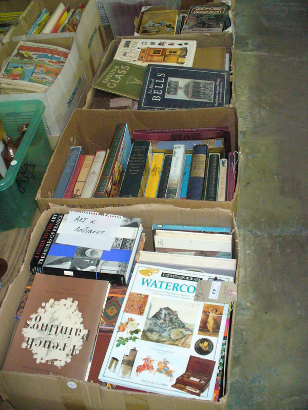 4 Boxes of books, antique and collectors reference, etc.