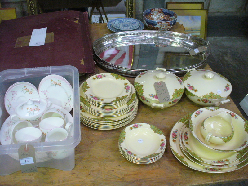 A Qty of Johnsons Ceramics " Chamonix" table wares and J Fryer floral pattern dinnerwares including