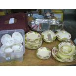 A Qty of Johnsons Ceramics " Chamonix" table wares and J Fryer floral pattern dinnerwares including