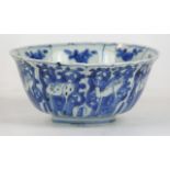 A Chinese Kangxi (1662-1722) bowl
Of typical 'U' form, rising from a low footring and extending to a