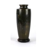 A Japanese bronze vase, in the manner of Murakami, late Meiji/Taisho period Of slender ovoid form,