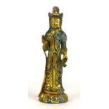 A Sino-Tibetan figure of Guanyin, late Qing Dynasty (1644-1912) The goddess of fertility, modelled