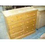 A Modern pine chest of 8 short drawers.