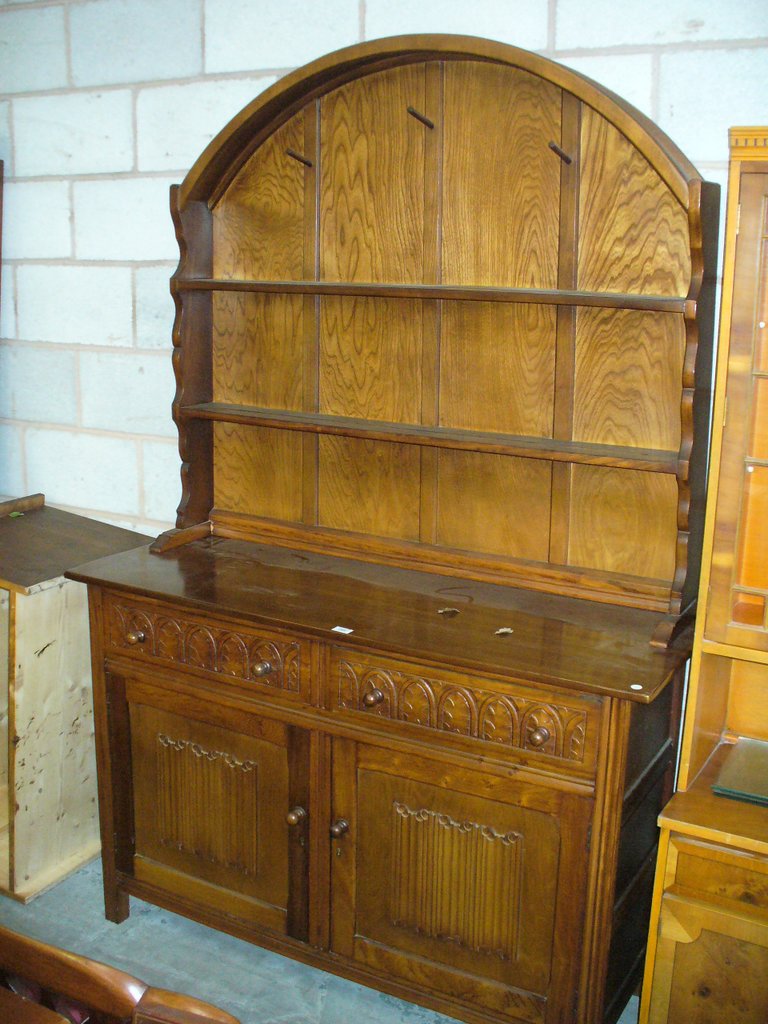 A South African hardwood Dutch style dresser ,