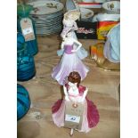 3 Coalport figurines " Joanne " , " Carol" and " Jennifer".