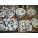 A Qty of Royal Worcester " Evesham " table wares including dinner plates , cups , saucers,