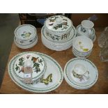 A Qty of Portmeirrion " Botanic Garden " table wares including casserole dishes, meat platter,