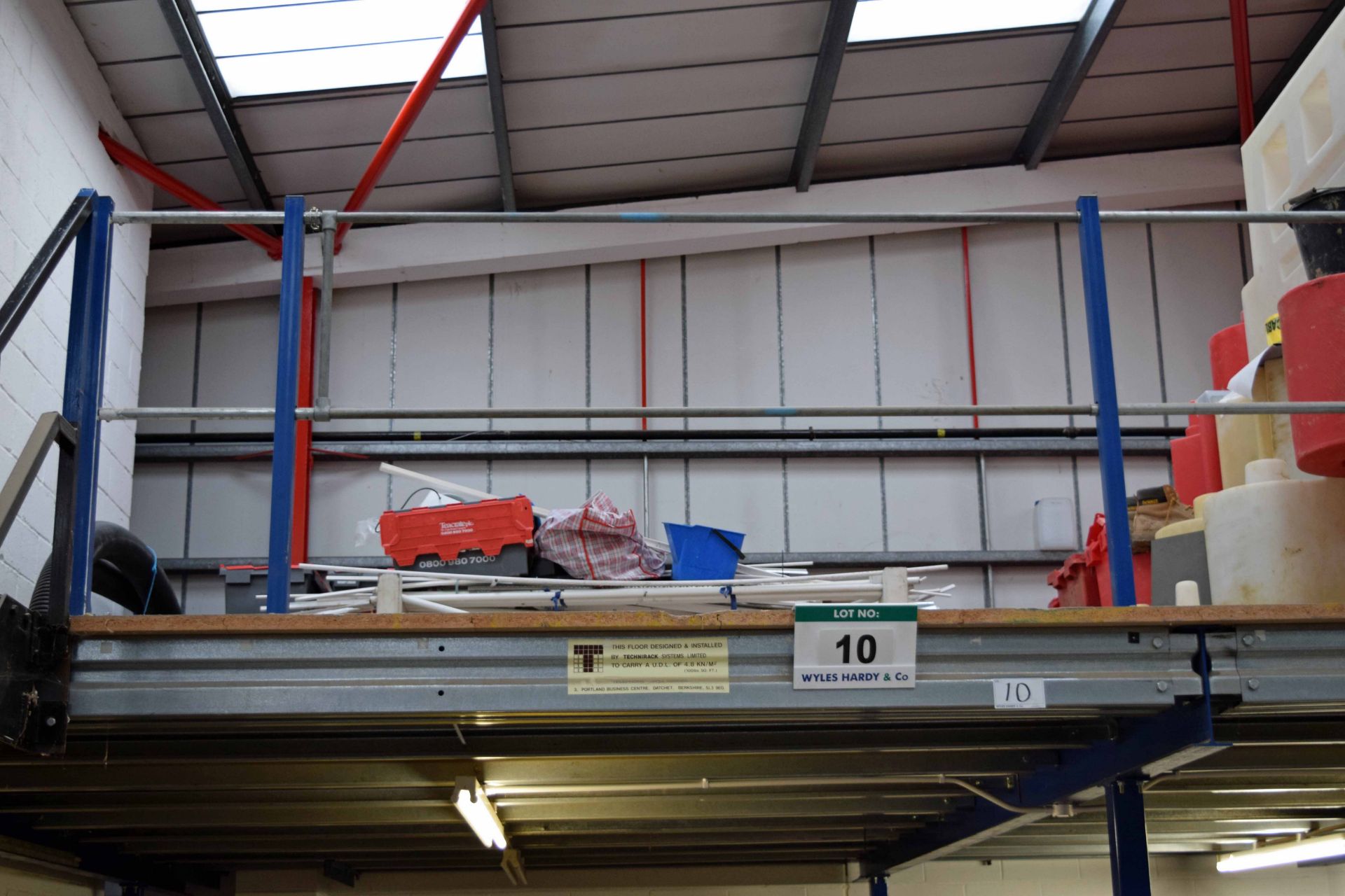 An 11.4M x 6.2M Free Standing Mezzanine Floor with Eight Steel RSJ Support Legs, 40mm Chipboard - Image 3 of 4