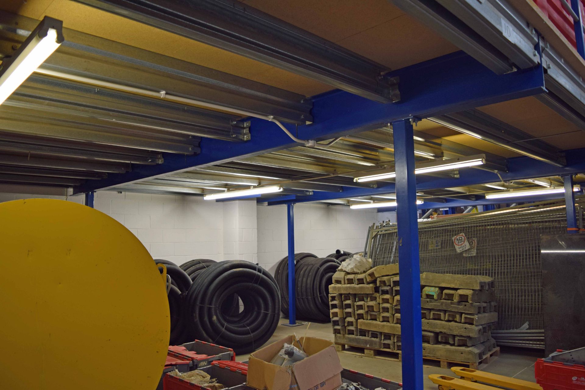 An 11.4M x 6.2M Free Standing Mezzanine Floor with Eight Steel RSJ Support Legs, 40mm Chipboard - Image 2 of 4