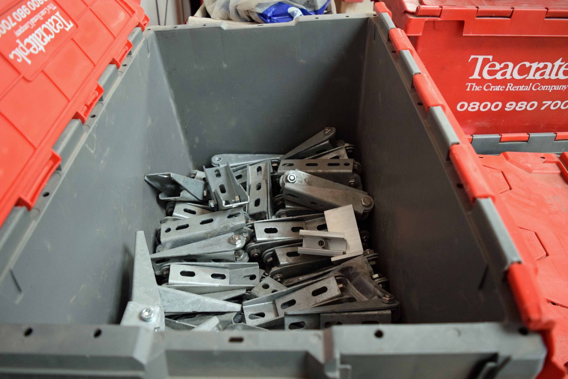 Four Tea Crates containing Mounting Brackets & Fixings for Solar Panel Erection (As Photographed) - Image 3 of 5