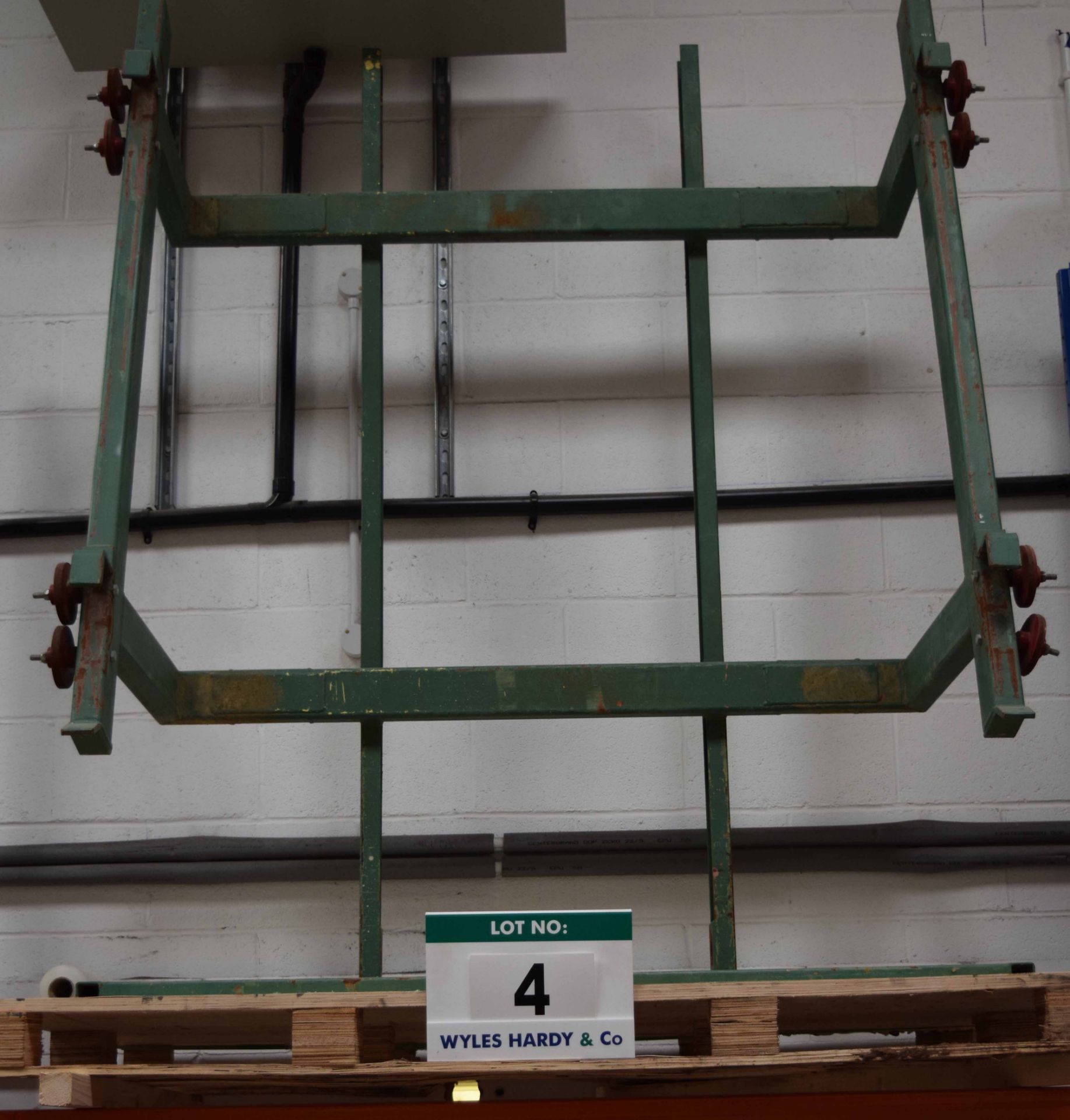 A Welded Steel Twin Drum Cable Running Jig (Can be mounted on Plant Trailer for Site Work)