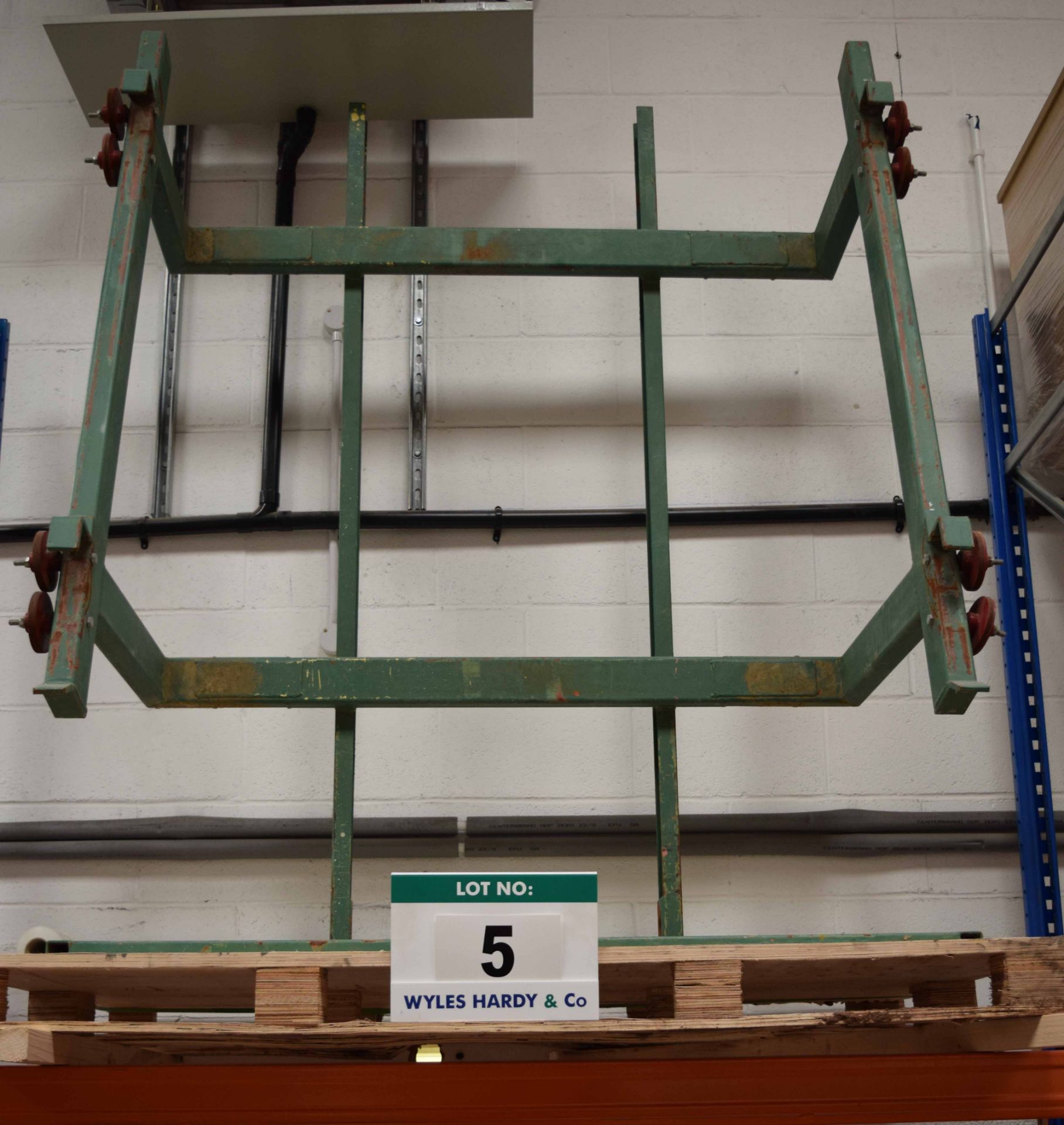 A Welded Steel Twin Drum Cable Running Jig (Can be mounted on Plant Trailer for Site Work)