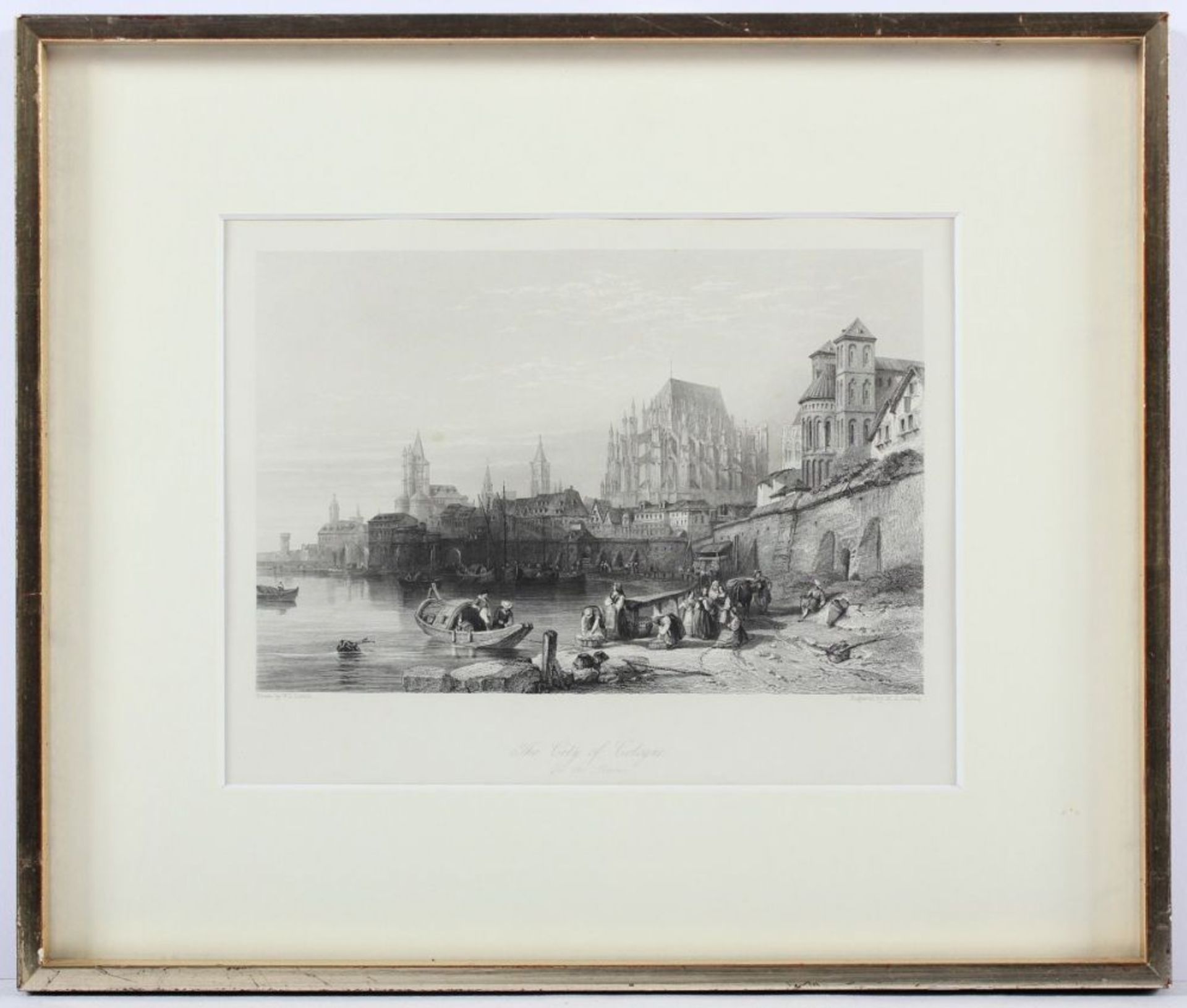 KÖLN, "The City of Cologne", Stahlstich, 13 x 19, von Starling nach Leitch, 1841, Boisserée- - Image 2 of 2