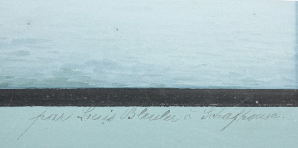 BLEULER, Johann Ludwig (1792-1850), "Ansicht von Köln", Gouache/Papier, 40 x 55, unten links am - Image 5 of 5
