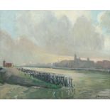 DOHMEN, Jean (Maler um 1930), "Blick auf Ostende", Öl/Lwd., 50 x 60, besch., unten rechts