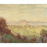 DIETER, Hans (1881-1868), "Hegau-Landschaft", Öl/Hartfaser, 59 x 71,5, besch., unten rechts