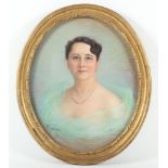 FRANCES, M. (1.H.20.Jh.), "Portrait einer Frau", Pastell/Papier, 55 x 45, unten links signiert, R.