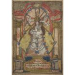 VOTIVBILD, "Wahre Abbildung des Gnadenbilds der Seeligsten Jung. Maria", kolorierter Kupferstich mit