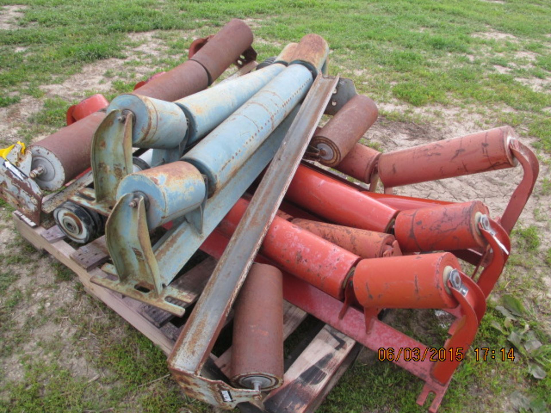 Pallet w/approx (8) conveyor rollers - Image 2 of 2