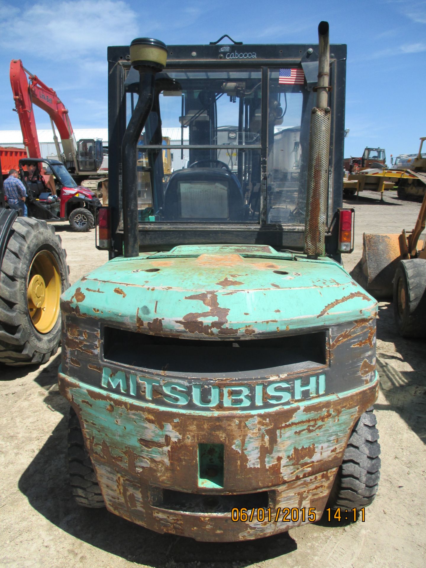 Mitsubishi FD50C, 10,000-lb, dsl, 15' mast, side shift, 11,553-hrs, SN:AF28A50157 - Image 11 of 17