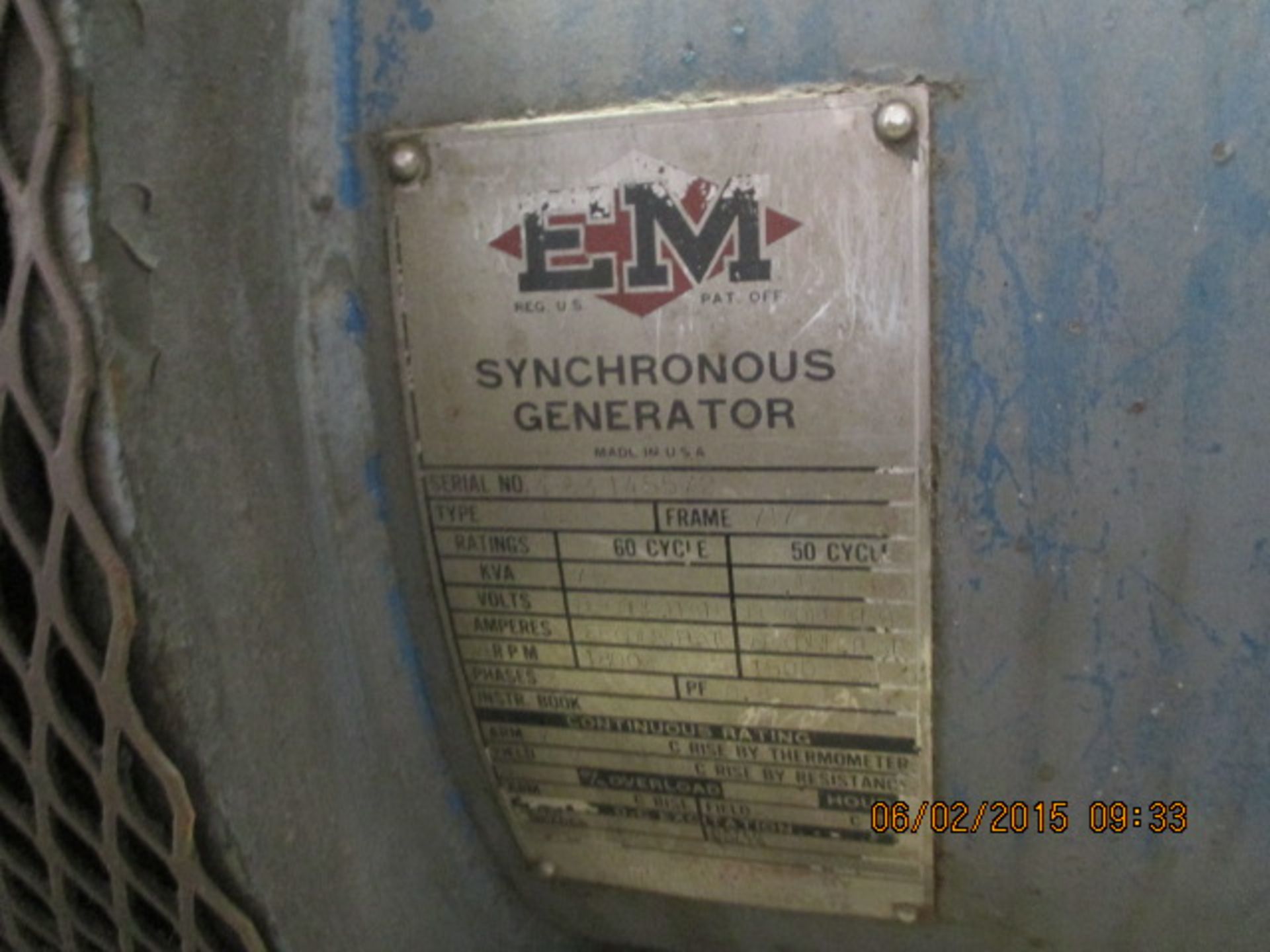 EM gen set, 75 KVA, Cummins dsl, 6-cyl, no radiator - Image 3 of 3