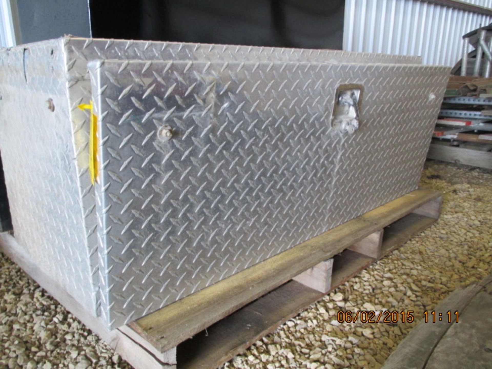 Diamond plate side toolbox