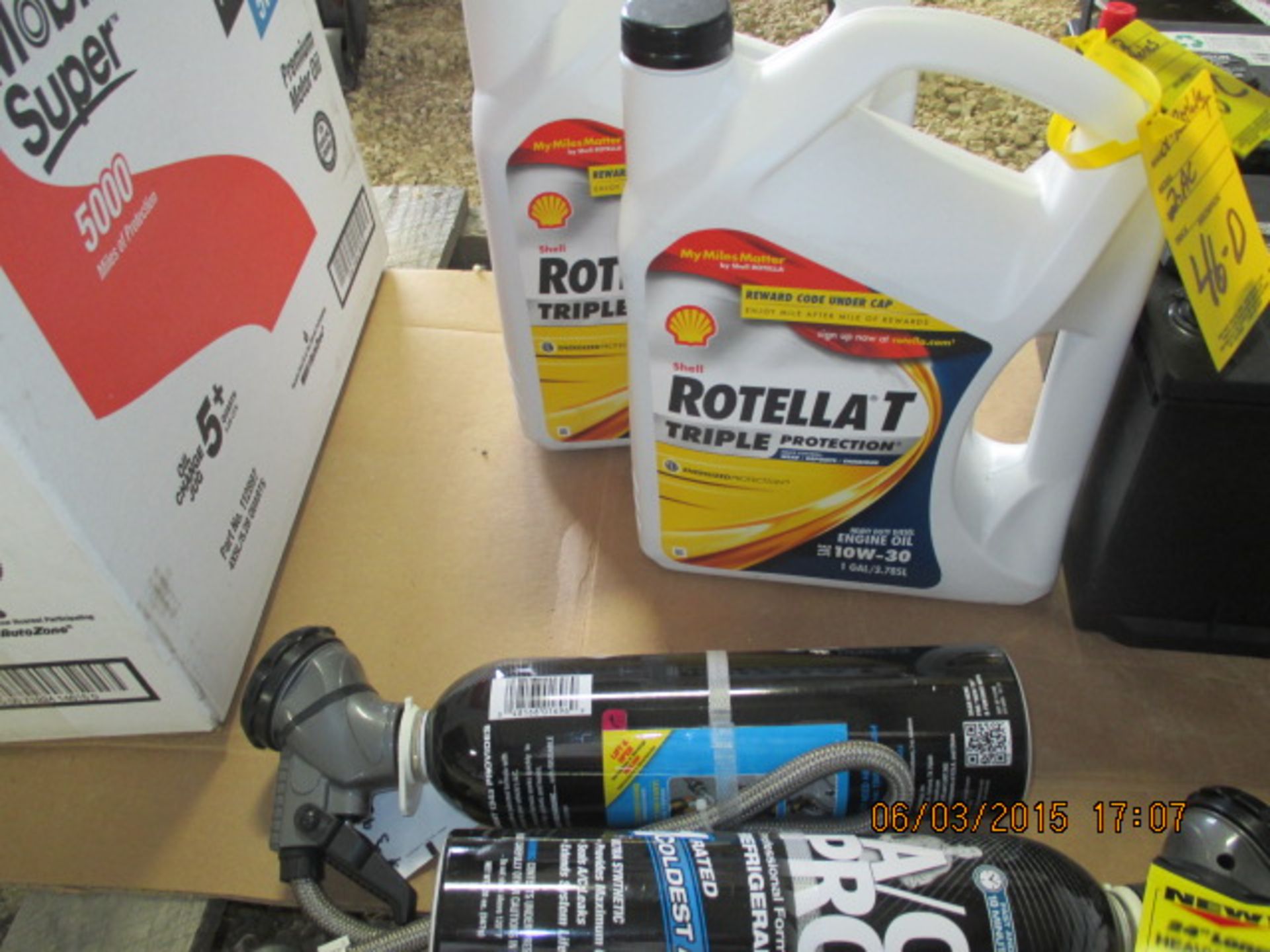 (2) Rotella T 10w-30 & (2) AC refrigerant-all one lot