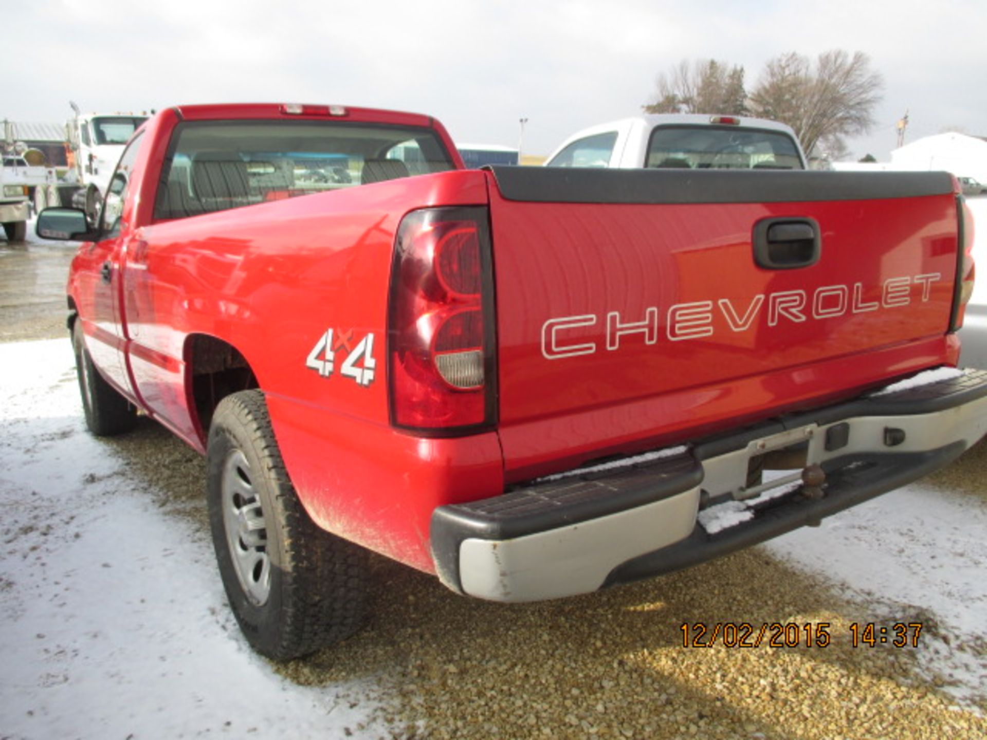 TITLE-2005 Chev K15903, reg cab, 4x4, auto, 183,806 miles (unverified), red, VIN: - Image 2 of 3