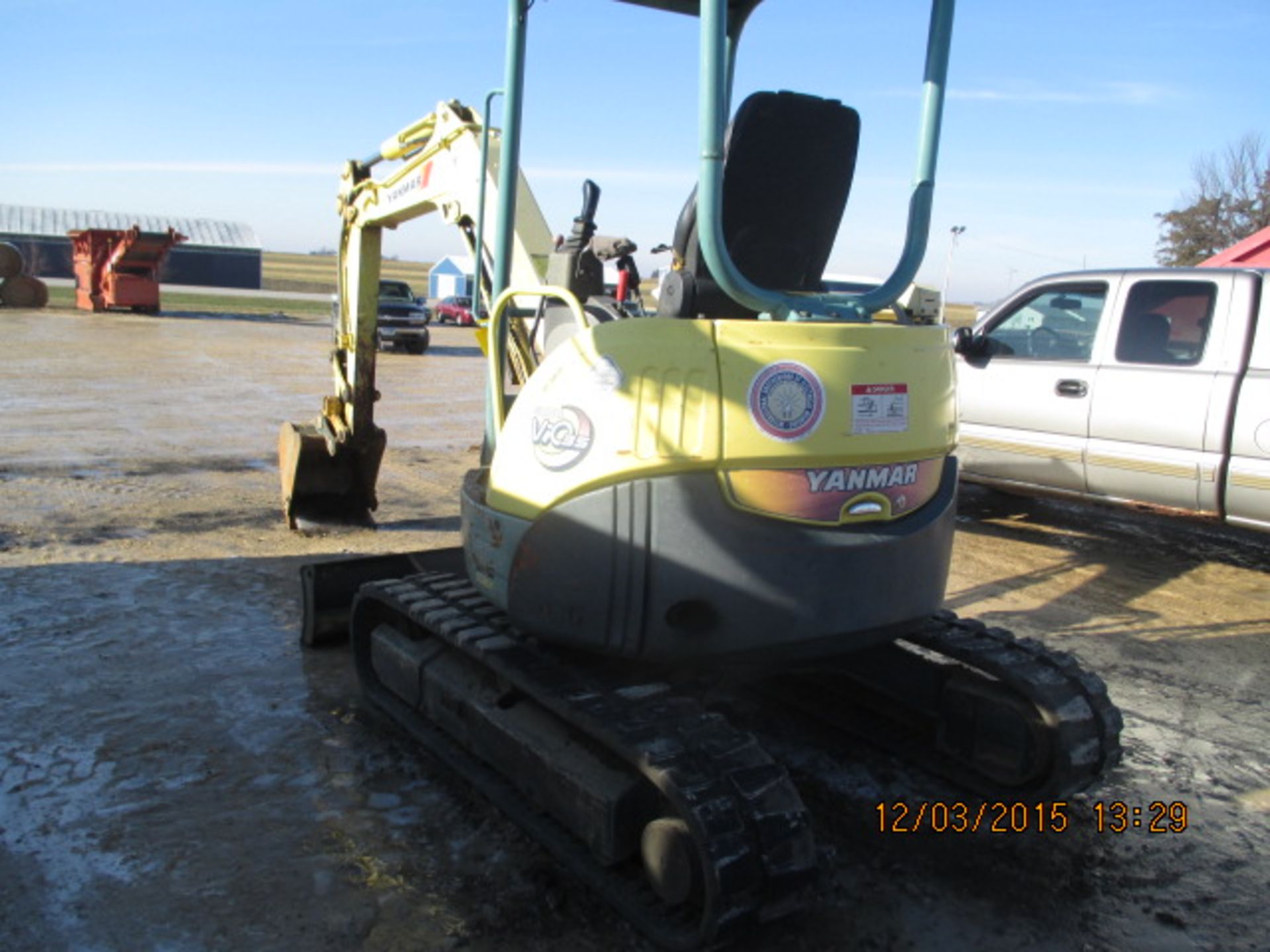 Yanmar Vio35, mini-excavator, open rops, 1,919-hrs (unverified), SN:25819B - Image 2 of 5