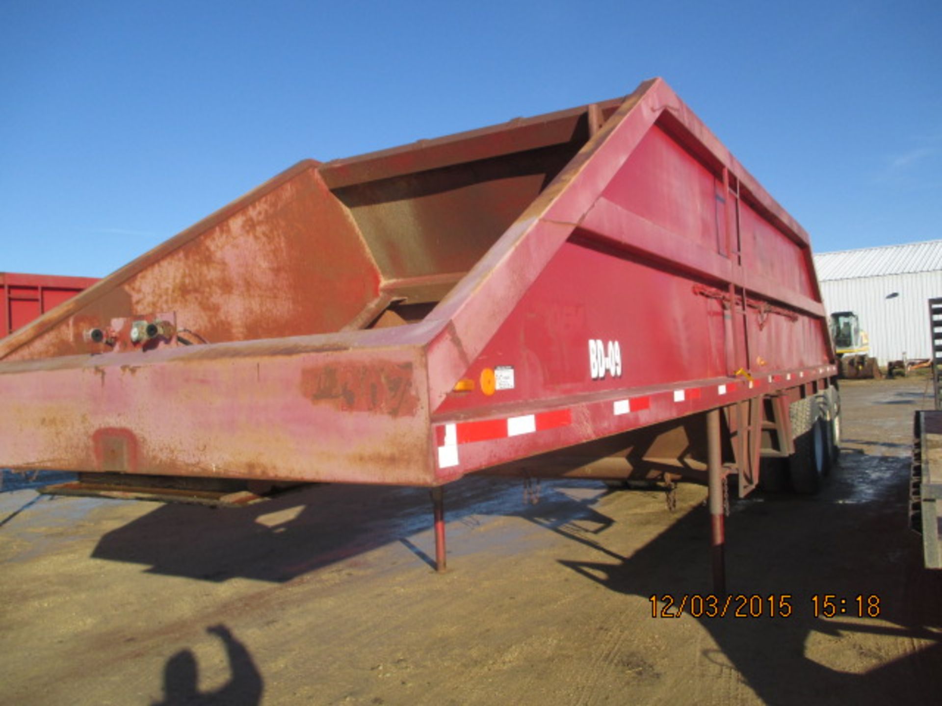 TITLE-Homemade tri-axle belly dump, missing VIN plate, unit BD-09