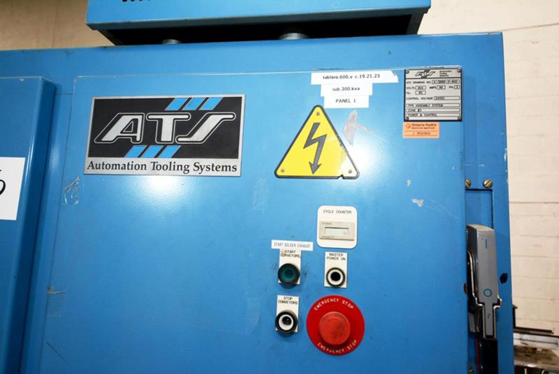 Equipment: Electrical panel. Brand: ATS. Model: A38693900. Year: N/A. Serial Number: N/A. .. - Image 11 of 14