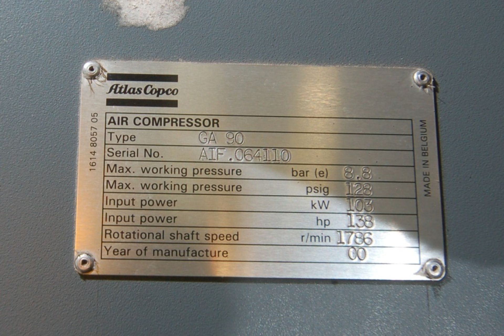 Atlas Copco Compressor - Image 8 of 8