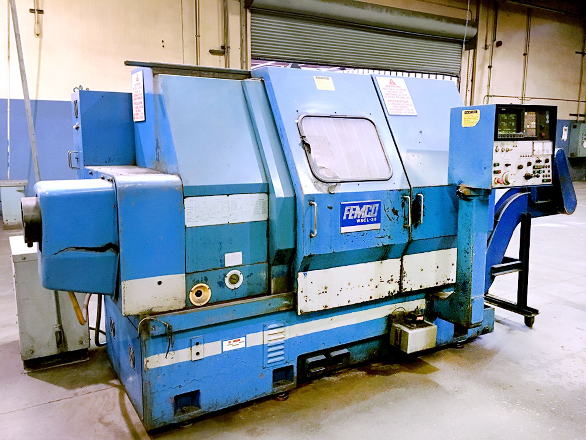 FEMCO WNCL 35/60 CNC LATHE TURNING CENTER w/ FANUC CONTROL + CHIP CONVEYOR