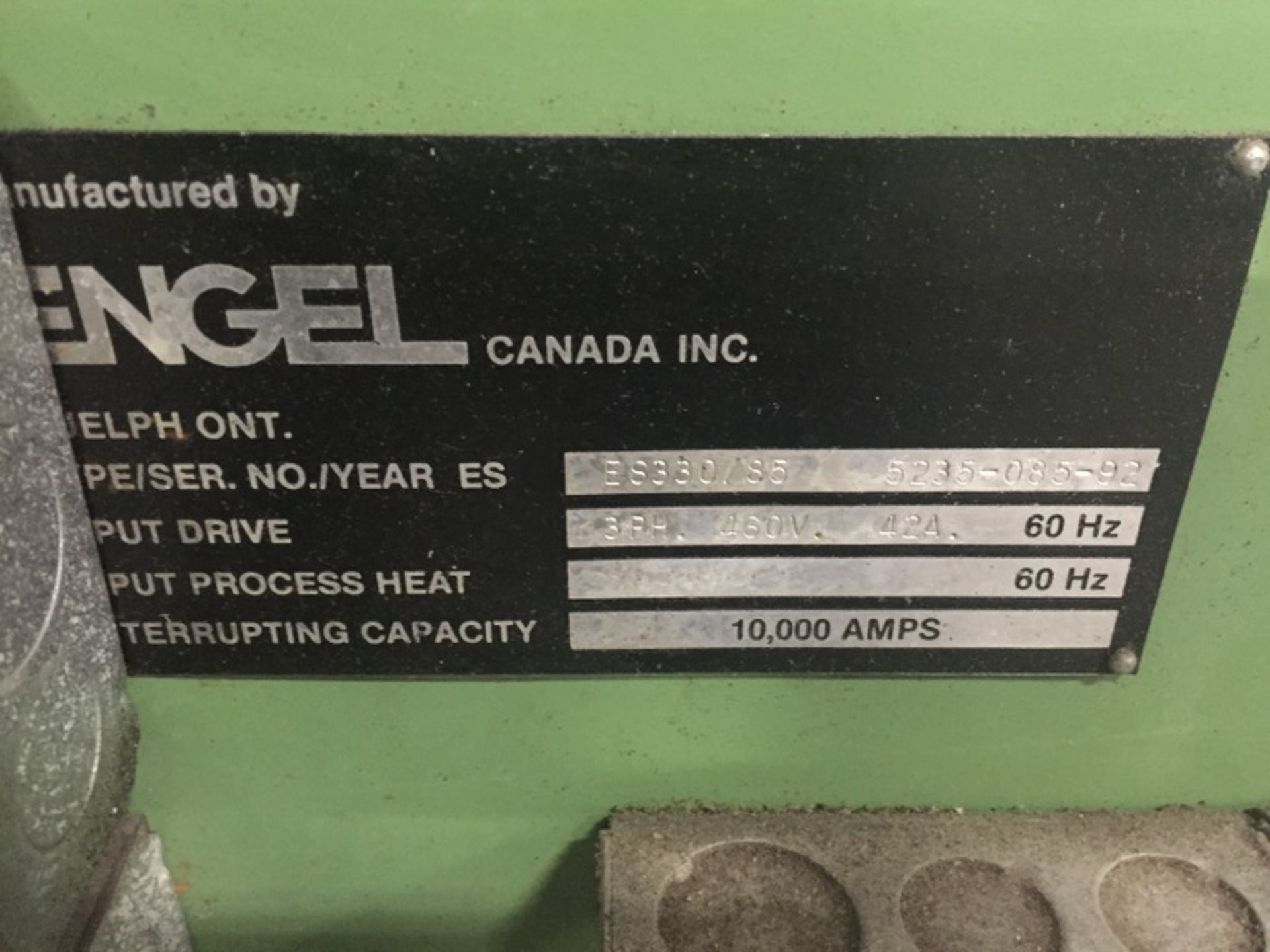 Engel Mdl. EJ330/85 85 Ton Toggle Injection Molding Machine, 6.5 Ounce Shotsize, Tiebar Spacing - Image 11 of 11