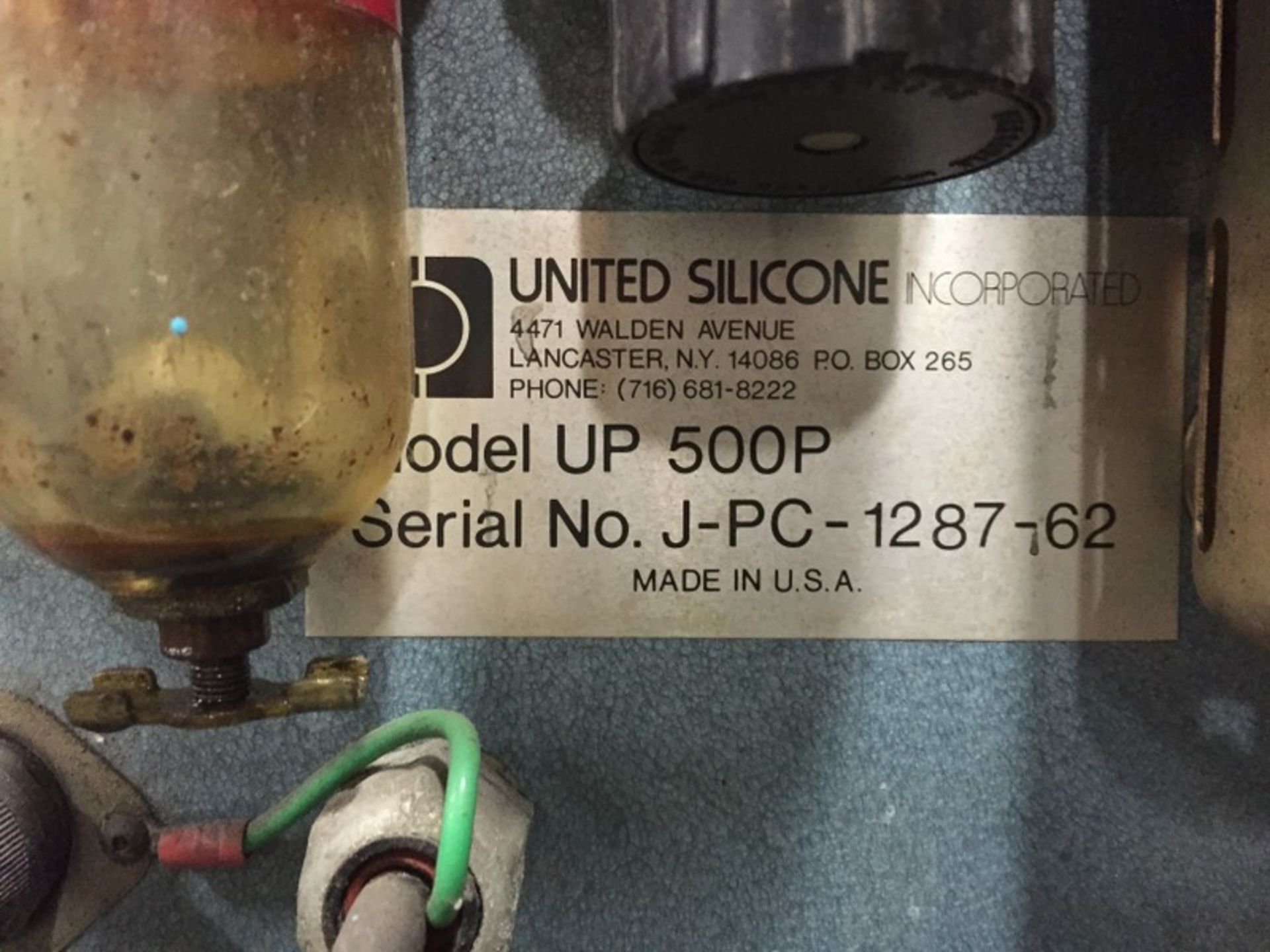 United Silicone Mdl. UP500P Pad Printer, Up to 1200 Cycles / Hour, 80 PSI, 120 V, Serial Number J- - Image 6 of 6