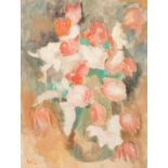 Toon Kelder (Rotterdam 1892 - The Hague 1973) Still life with tulips in a vase Signed l.l. Oil on