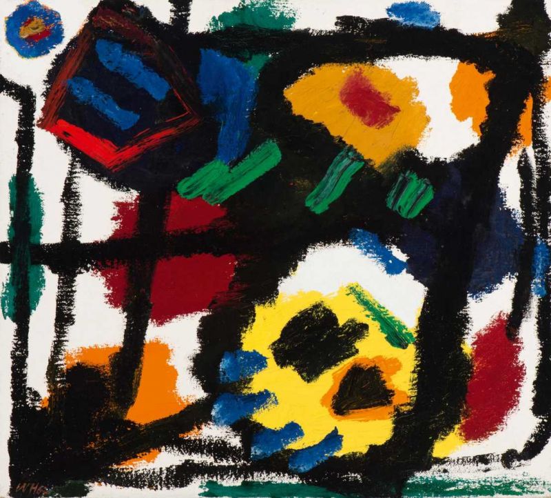 Willem Hussem (Rotterdam 1900 - The Hague 1974) Untitled (abstract) Signed with initials and dated